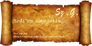 Szűcs Gabriella névjegykártya