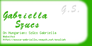 gabriella szucs business card