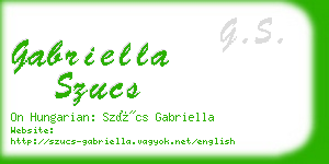 gabriella szucs business card